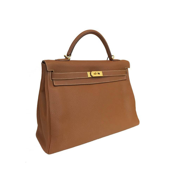 Hermes Kelly 40 Gold Used Side