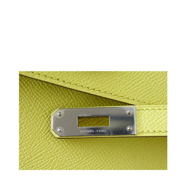 Hermes Kelly Cut Lime New Engraving