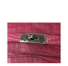 Hermes Kelly Long Wallet Clutch Fuschia Crocodile Used Engraving