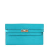 Hermes Kelly Long Wallet Clutch Paon 