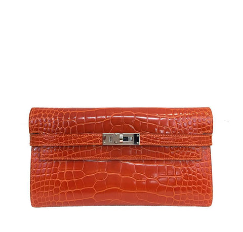 Hermes Kelly Long Wallet Alligator Bag