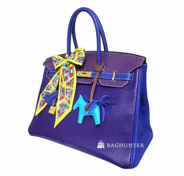 Hermes Special Order Iris Blue violet used side