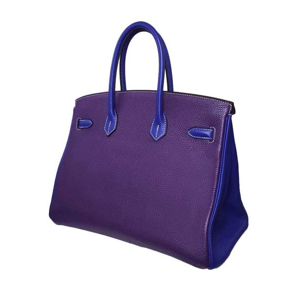 Hermes Special Order Iris Blue violet used back 