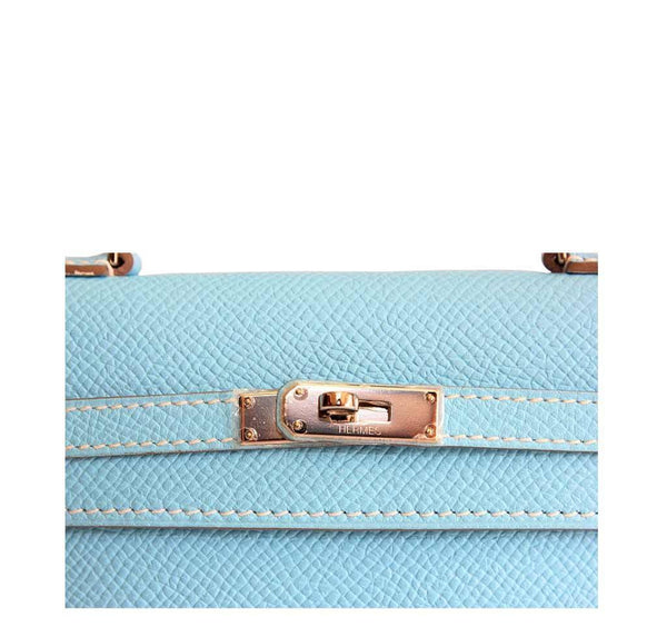 Hermes Tiny Kelly Blue New Detail