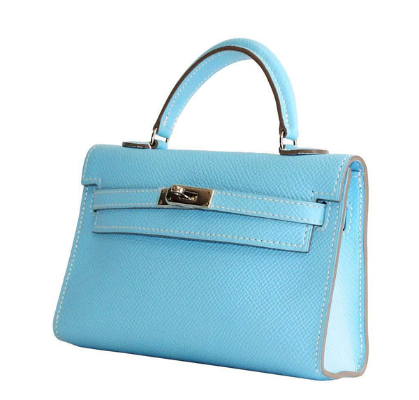 Hermes Tiny Kelly Blue New Side