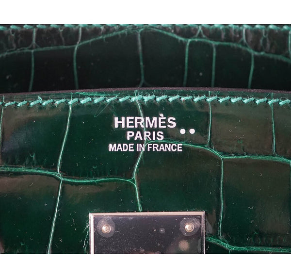 Hermes Birkin 30 Niloticus Crocodile Emeraude