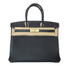 Hermes birkin 35 black epsom ghw new front