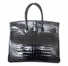 Hermes birkin 35 black porosus crocodile new back