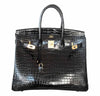 Hermes birkin 35 black porosus crocodile new open