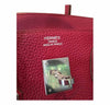 Hermes birkin 35 rouge vif red used embossing