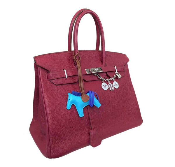 Hermes birkin 35 rouge vif red used side