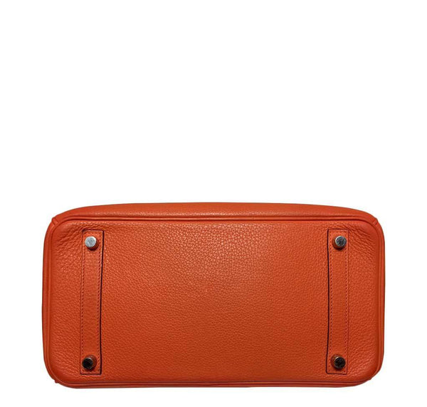 Hermes birkin feu orange bottom