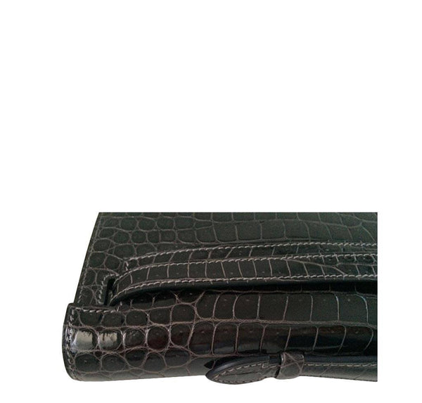 Hermes kelly cut croc graphite new detail