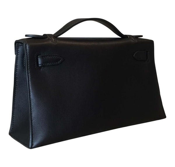 Hermes Kelly Pochette Black Leather