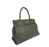 Hermes Kelly Travel 50 Vert De Gris Used Side