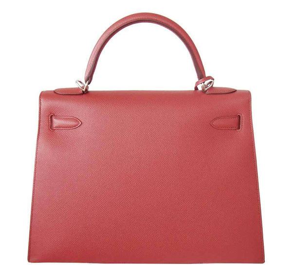 Hermes Kelly 32 Sellier Flag Flamogo Coral new back