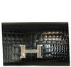 Hermes Constance Long Wallet Alligator Noir Clutch excellent clasp