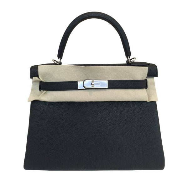 hermes kelly 28 black new front