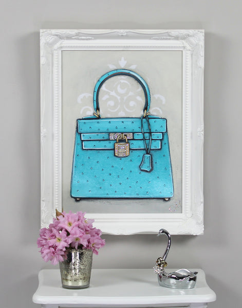 Hermes Kelly Diamond Ocean Dream Giclée on Wall