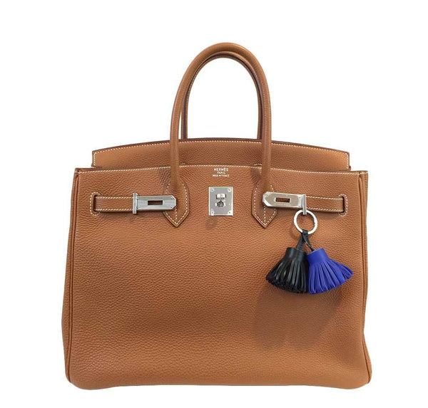 hermes birkin 35 brown used front open