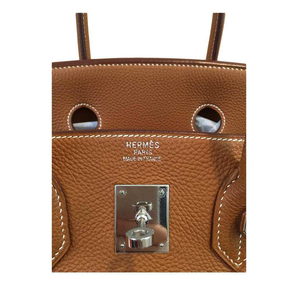 hermes birkin 35 brown used embossing