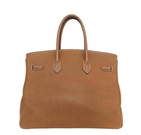 hermes birkin 35 brown used back