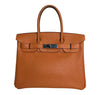 Hermès Birkin 30 Potiron Orange Togo palladium good front