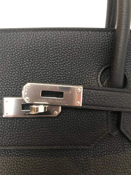 Hermes Birkin 40 Togo Noir palladium pristine clasp