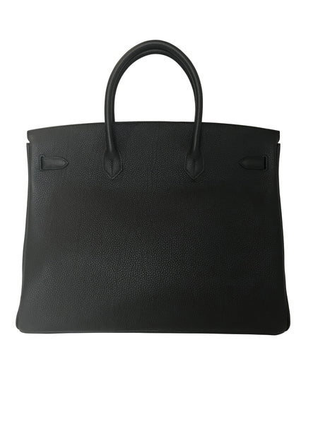 Hermes Birkin 40 Togo Noir palladium pristine back