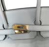 Hermes Birkin 35 Bleu Pale Clemence Bag Gold pristine clasp