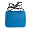 Hermes Constance Mini Blue Zanzibar Epsom Gold pristine back