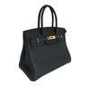 Hermes Birkin 30 Bag Noir Togo Gold pristine side