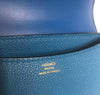 Hermes Constance Mini Blue Zanzibar Epsom Gold pristine embossing