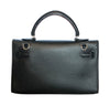 Hermès Kelly 15 Noir Epsom Palladium Excellent Back