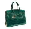 Hermes Birkin 30 Emeraude green Niloticus Crocodile Gold excellent back