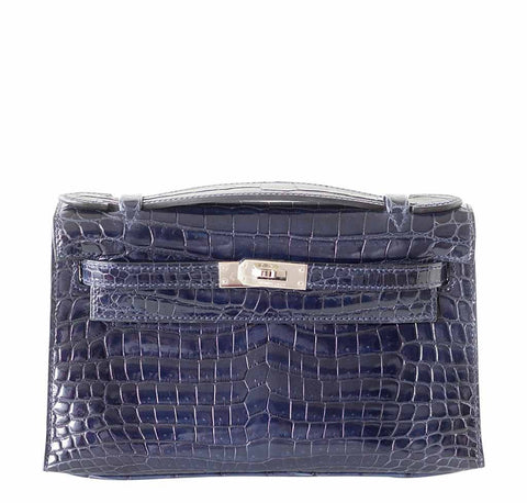 Hermes Kelly JPG Pochette Blue Bag