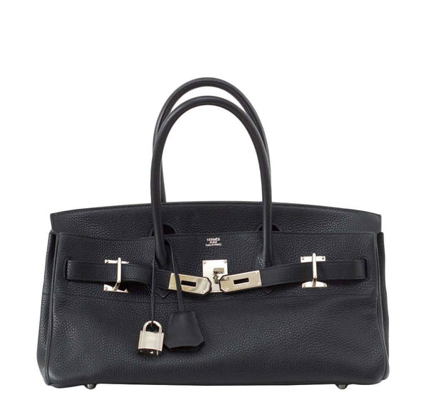 hermes birkin jpg black used front open