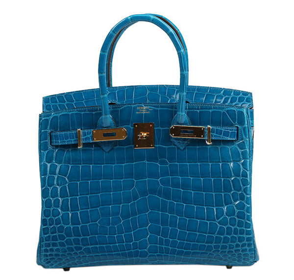 Hermes Birkin Blue Izmir Niloticus Crocodile