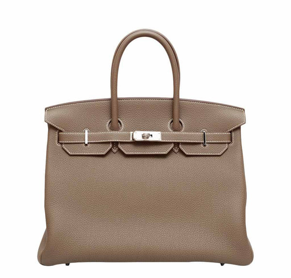 Hermes Birkin 35 Etoupe Bag Togo 