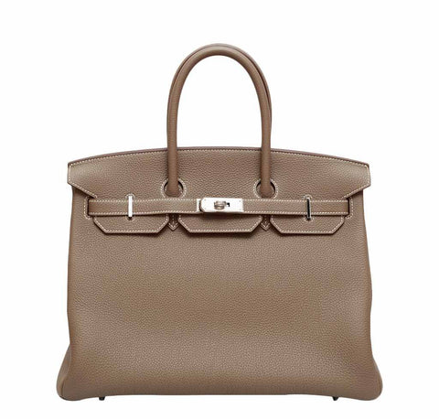 Hermes Birkin 35 Etoupe Bag Togo 