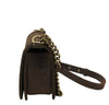 chanel boy flap bag brown used side