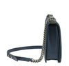 chanel boy flap bag navy used side