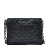 chanel boy bag black used back