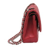 chanel double flap jumbo red used side