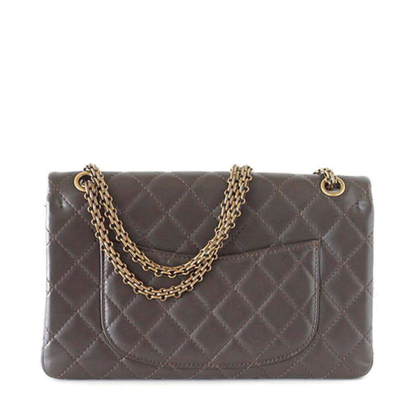 Chanel 2 55 Medium Bag Dark Khaki New Back