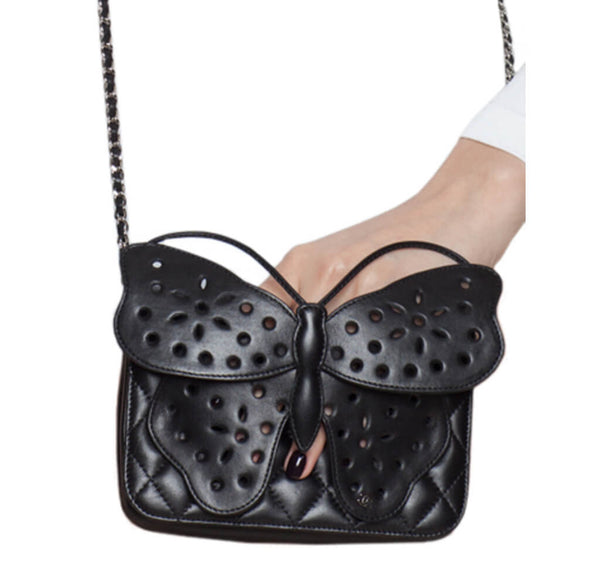 Chanel Mini Butterfly Bag Black Lambskin