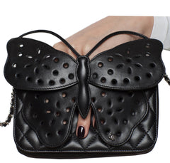 Chanel Mini Butterfly Bag Black Lambskin