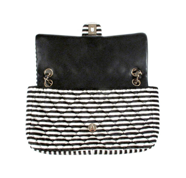 Chanel Rayeures Striped Velvet Flap Bag