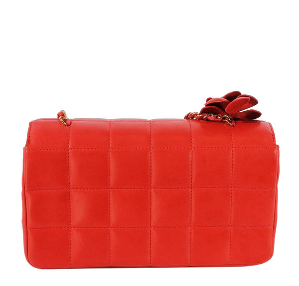 Chanel Mini Flap Camellia Bag Red