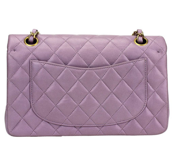 Chanel Flap Bag Light Purple Used back